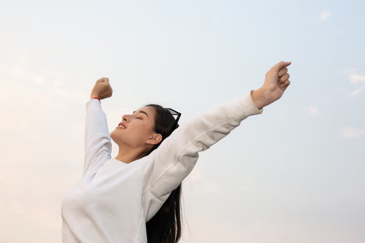 woman stretching